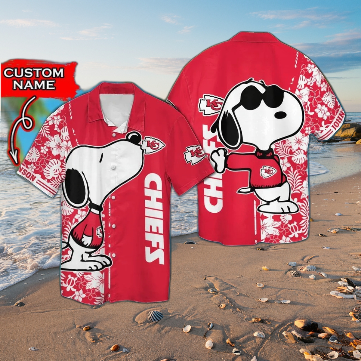 Personalized Kansas City Chiefs & Snoopy Hawaiian Shirt